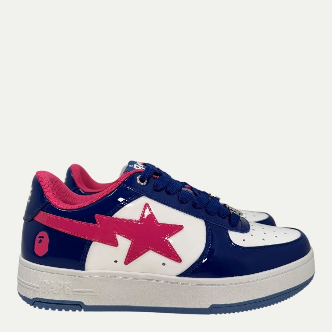 Bape BapeSta Low Navy/Pink Sz 9