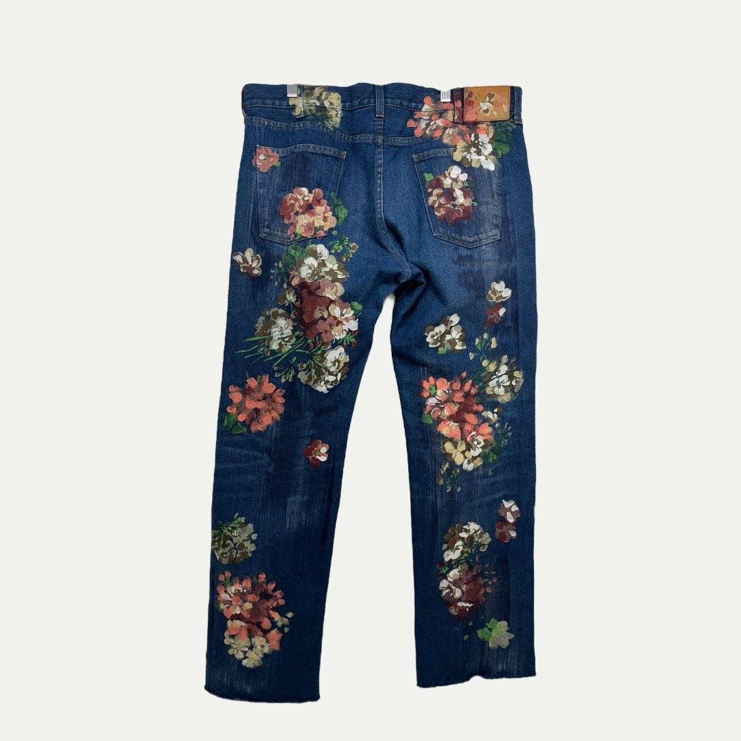 Gucci Floral Painted Jeans Sz 54(34)