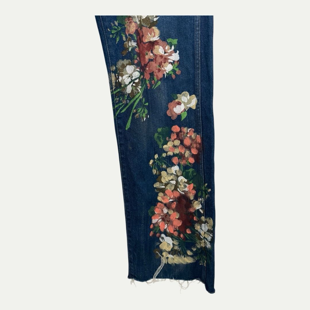 Gucci Floral Painted Jeans Sz 54(34)