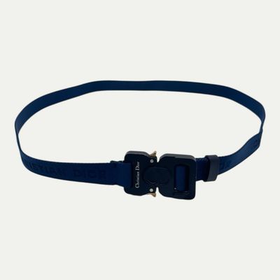 Christian Dior Navy Metal Buckle Belt(32-36)