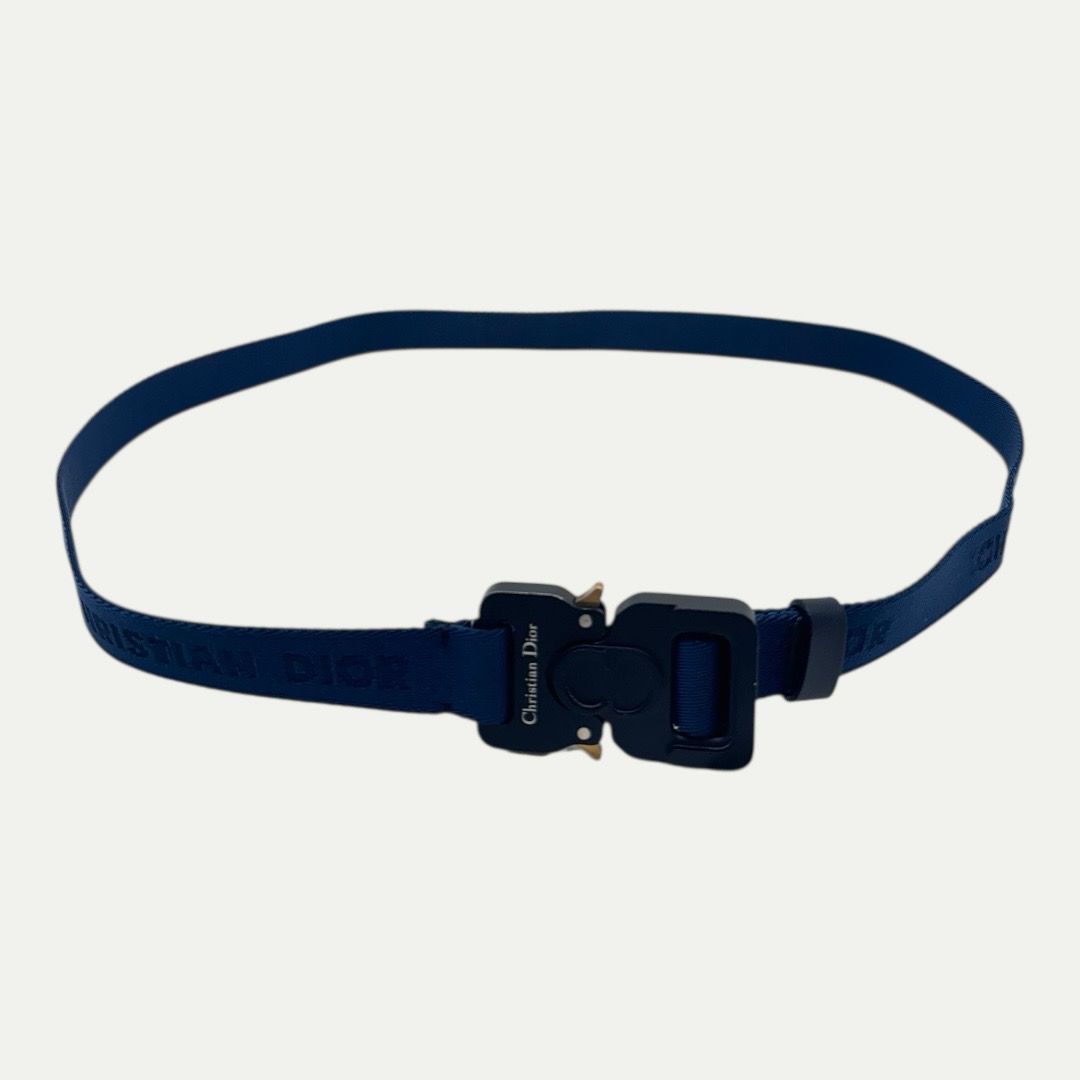 Christian Dior Navy Metal Buckle Belt(32-36)