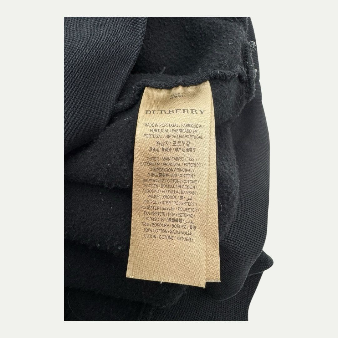 Burberry Logo Black Hoodie Sz XL