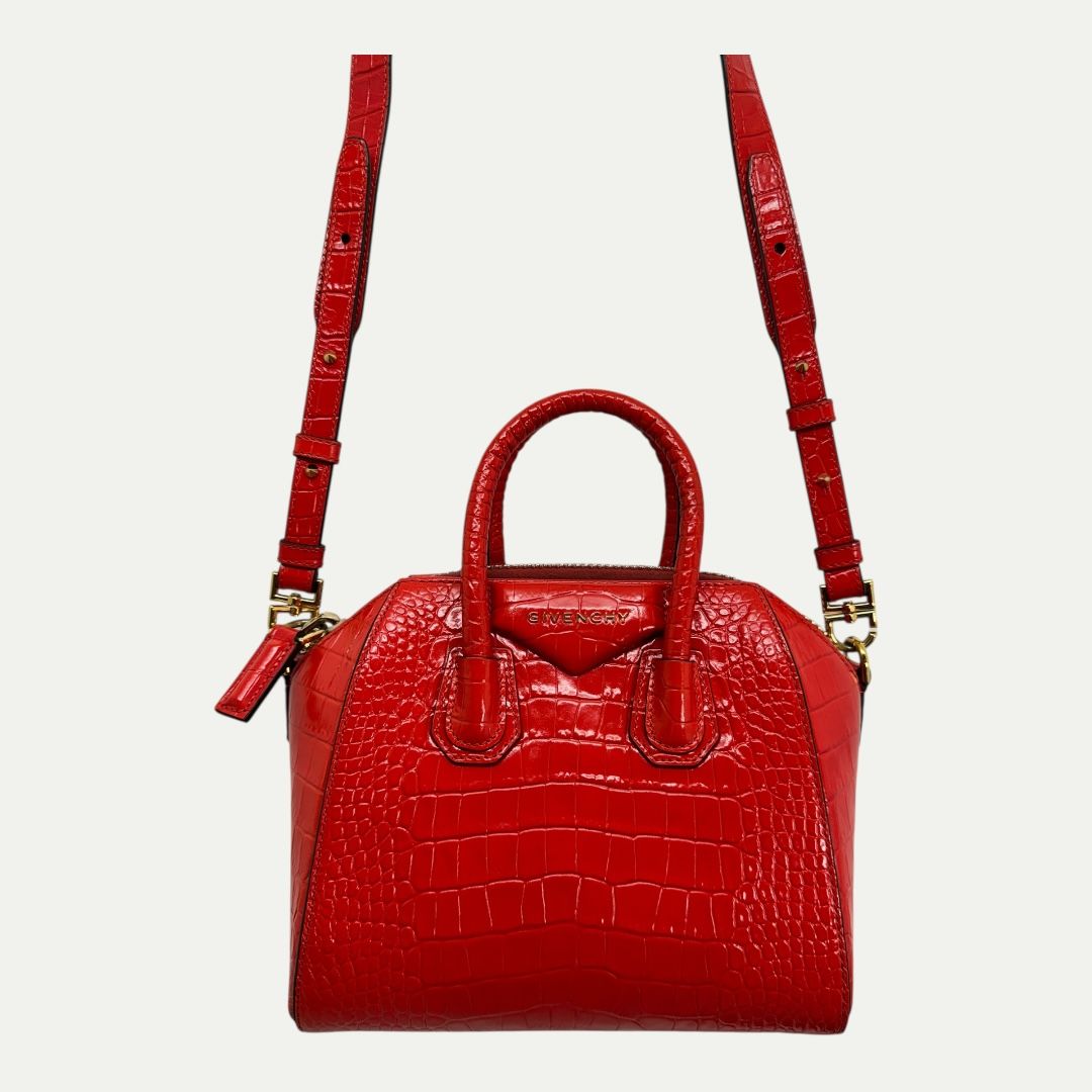 Givenchy Antigona Red Leather Small Handbag