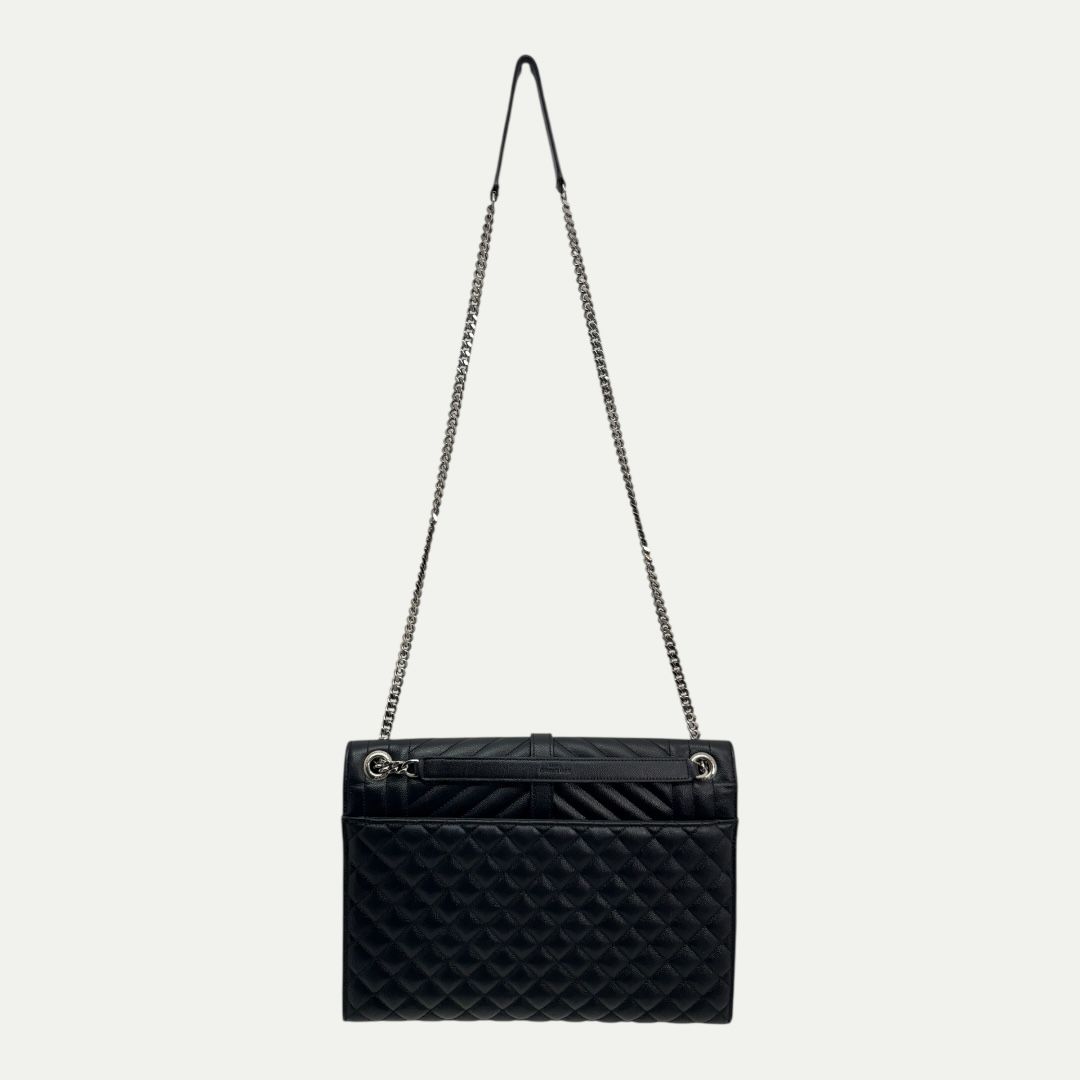 Saint Laurent Quilted Envelope Shoulder Bag Large