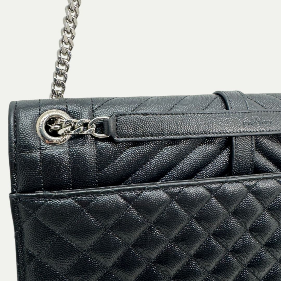Saint Laurent Quilted Envelope Shoulder Bag Large