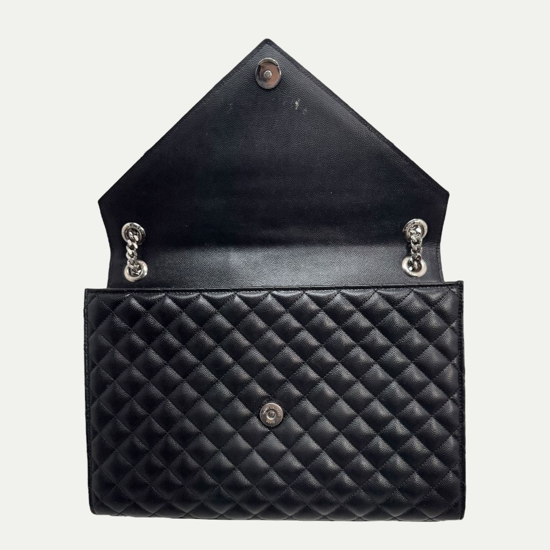 Saint Laurent Quilted Envelope Shoulder Bag Large