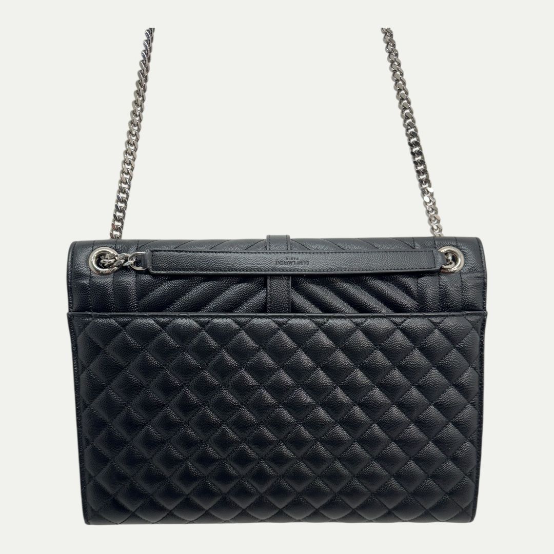 Saint Laurent Quilted Envelope Shoulder Bag Large