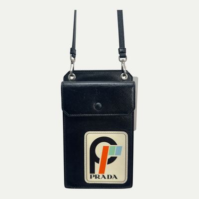 Prada Saffiano Leather Racing Crossbody Bag
