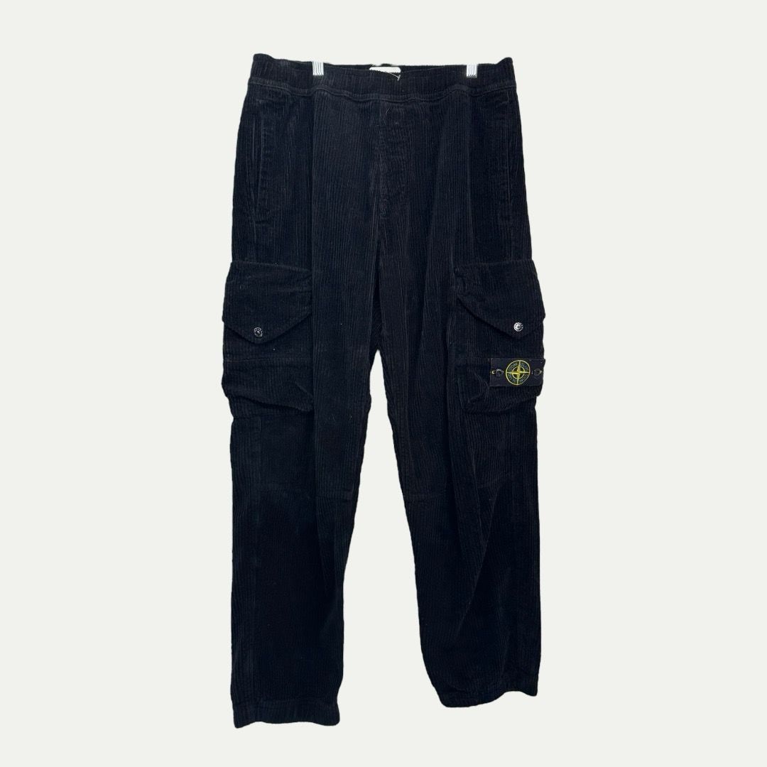 Stone Island Black Corduroy Pants Sz 33