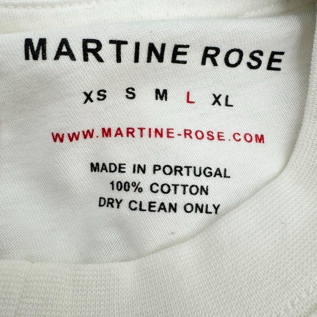 Martine Rose Lacksley White Tee Sz L