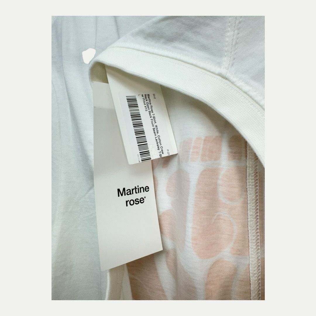 Martine Rose Lacksley White Tee Sz L