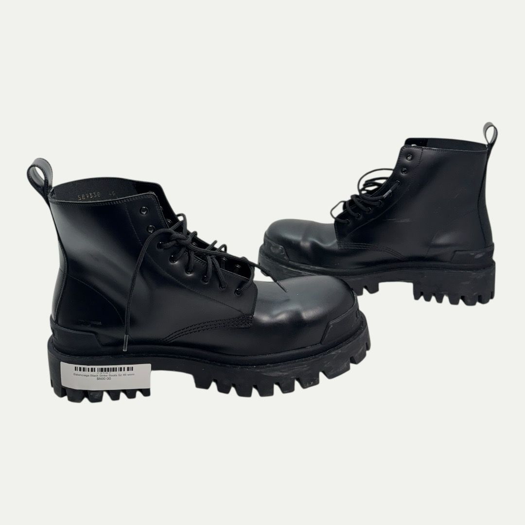 Balenciaga Black Strike Boots Sz 46(13-14)
