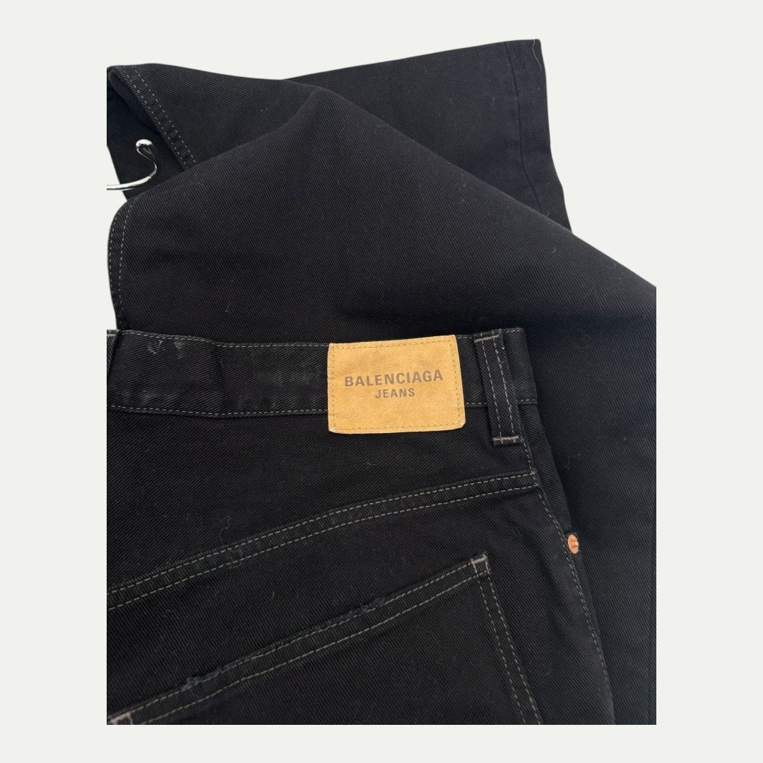 Balenciaga Black Wide Leg Denim Sz S(36)