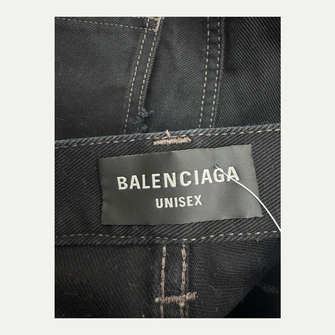 Balenciaga Black Wide Leg Denim Sz S(36)
