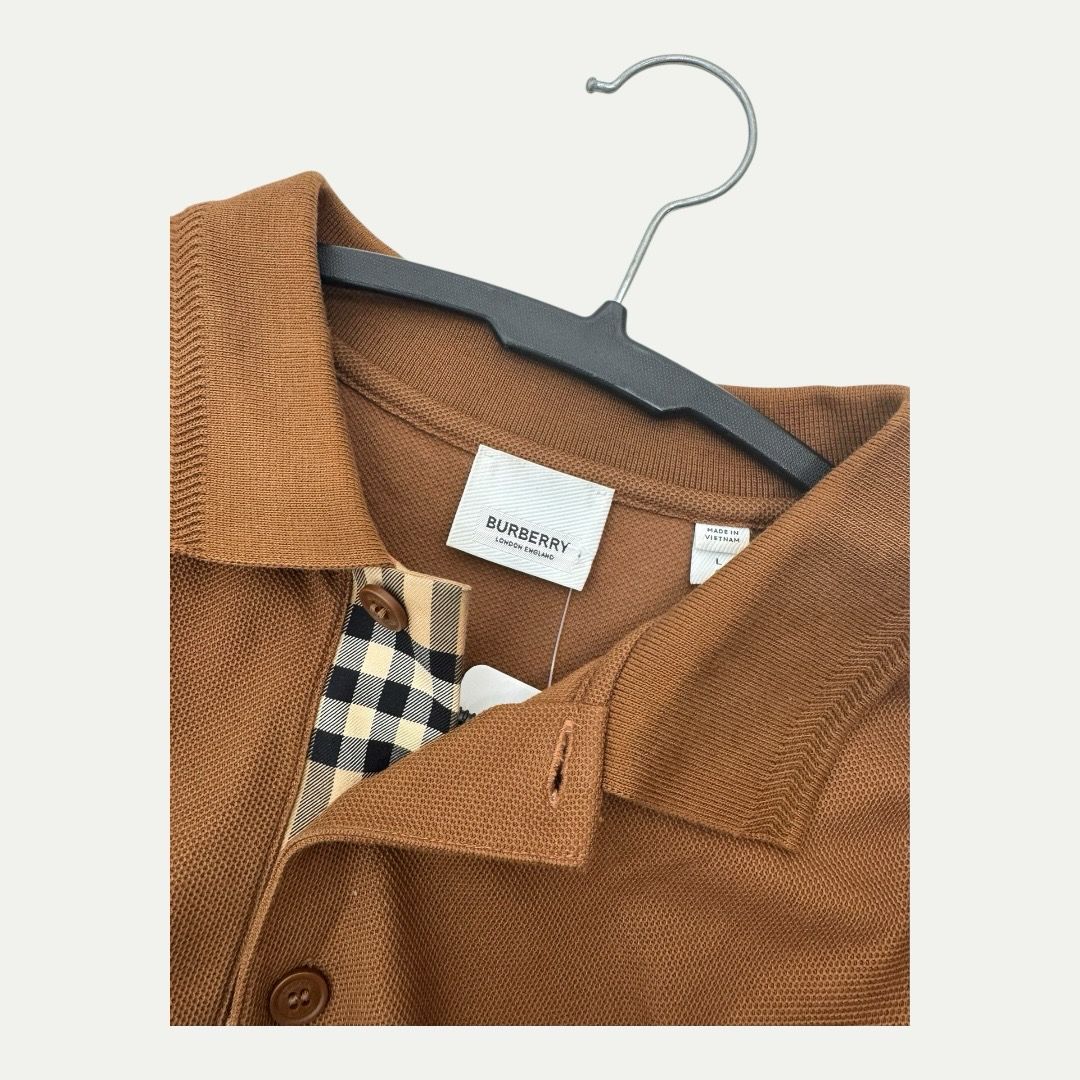 Burberry Brown Polo Sz L