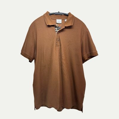 Burberry Brown Polo Sz L