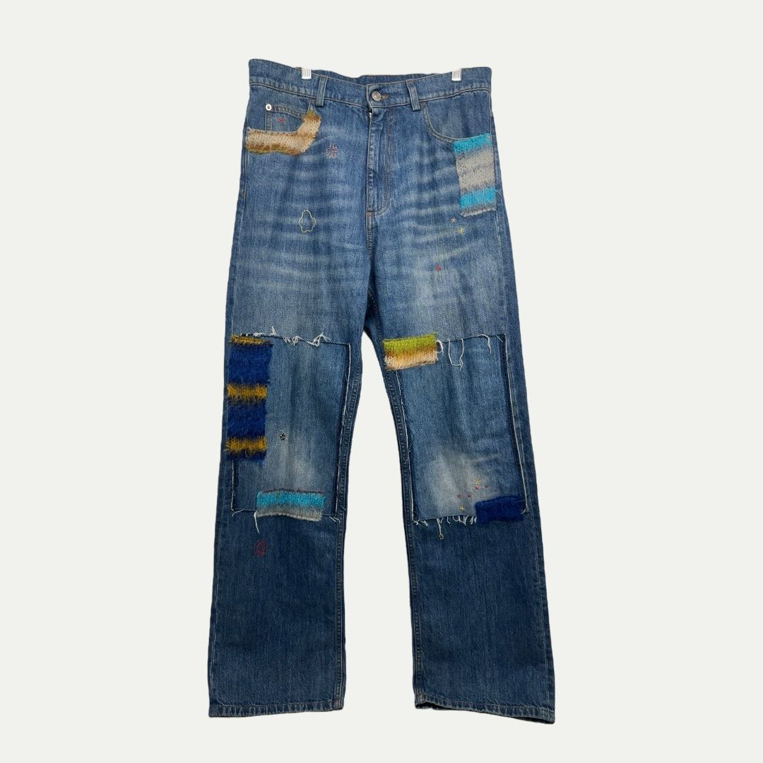 Marni Mohair Patchwork Denim Sz 32
