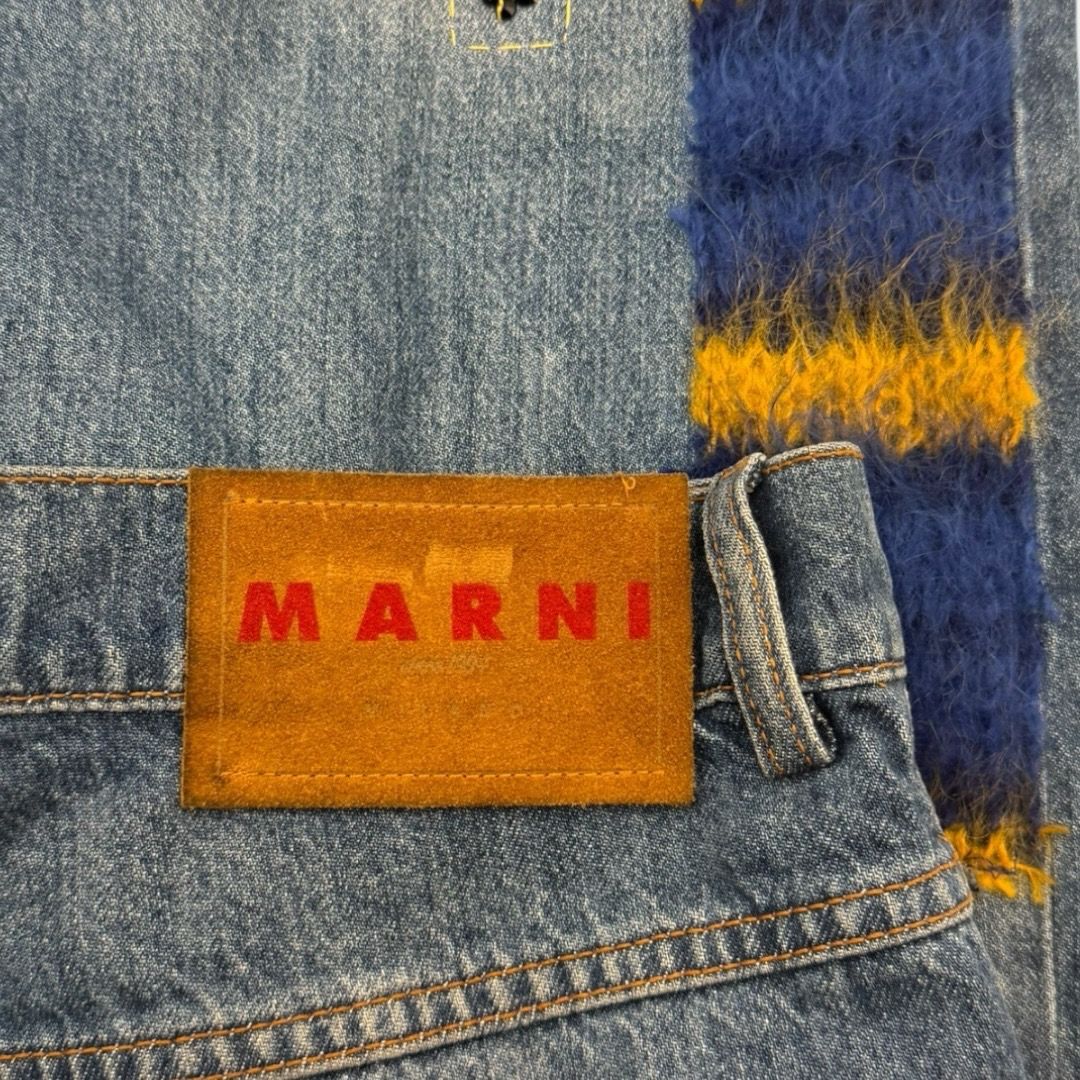 Marni Mohair Patchwork Denim Sz 32