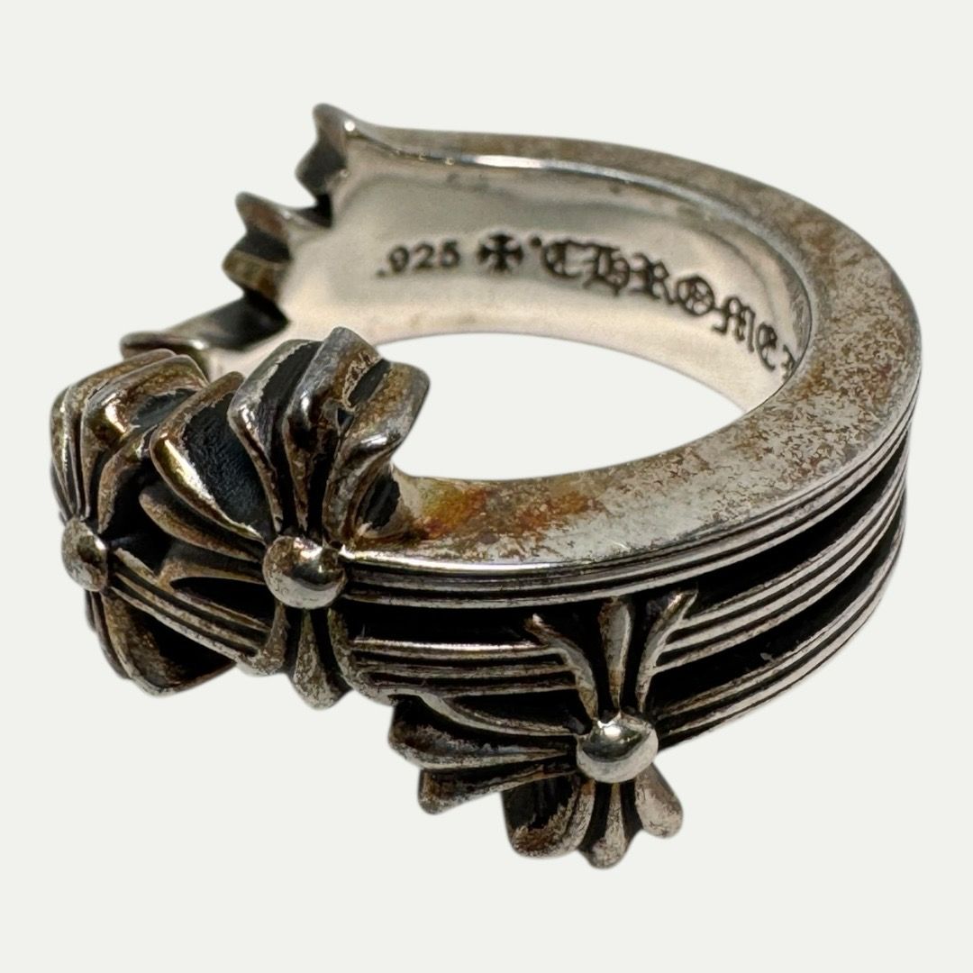 Chrome Hearts Triple Cross Ring Sz 10 (8-12)