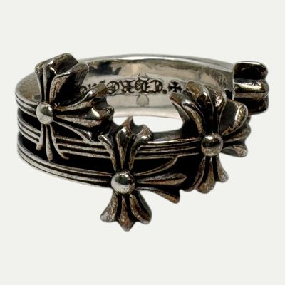 Chrome Hearts Triple Cross Ring Sz 10 (8-12)