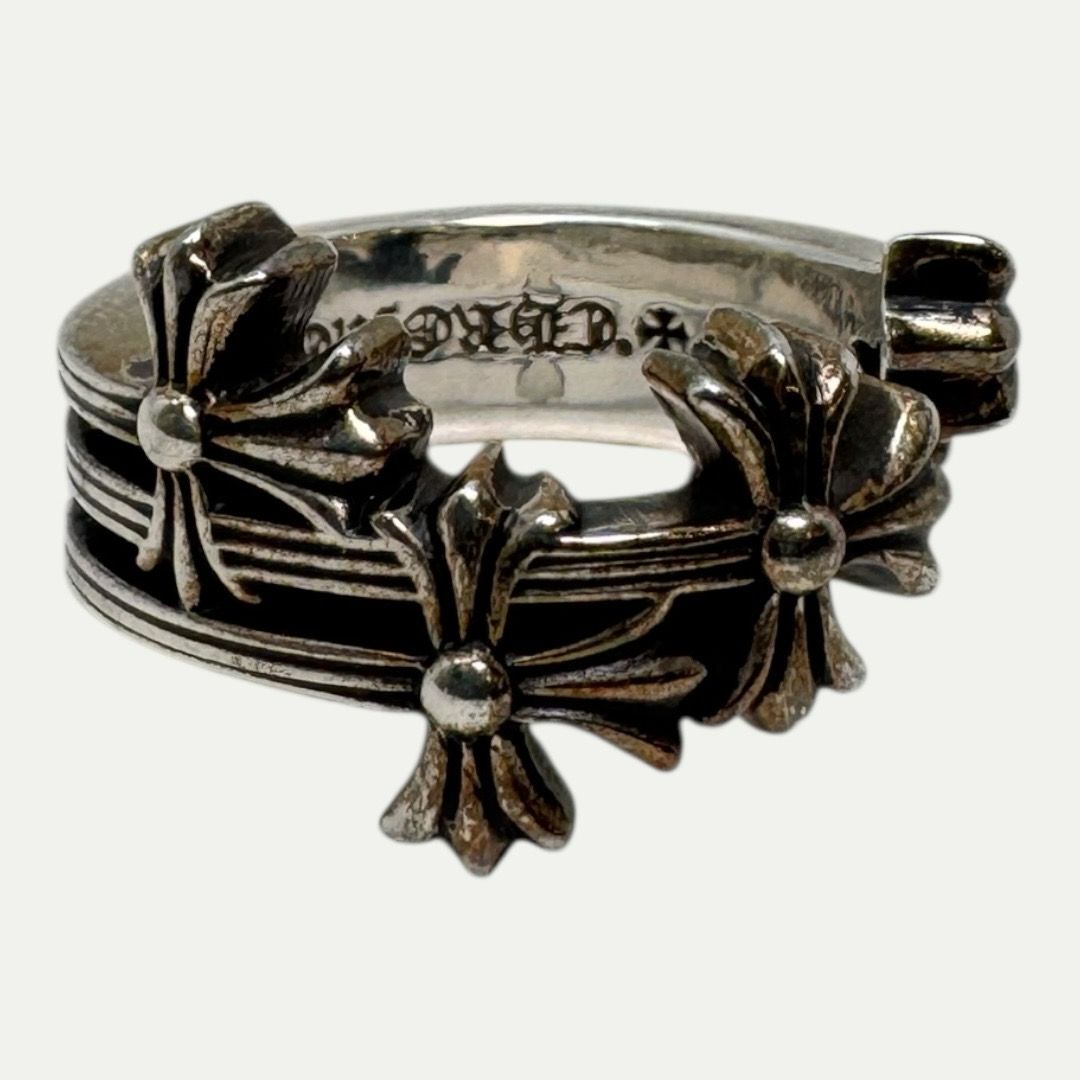 Chrome Hearts Triple Cross Ring Sz 10 (8-12)