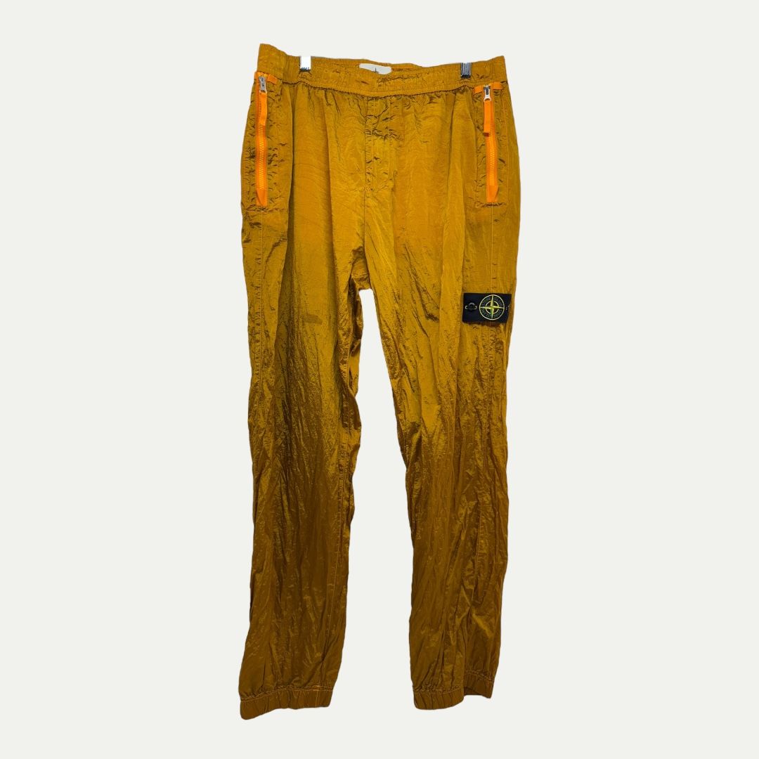 Stone Island Orange Metallic Pants Sz 36