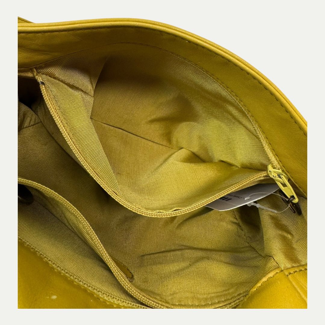 Chanel Vintage Lambskin Yellow Shoulder Bag