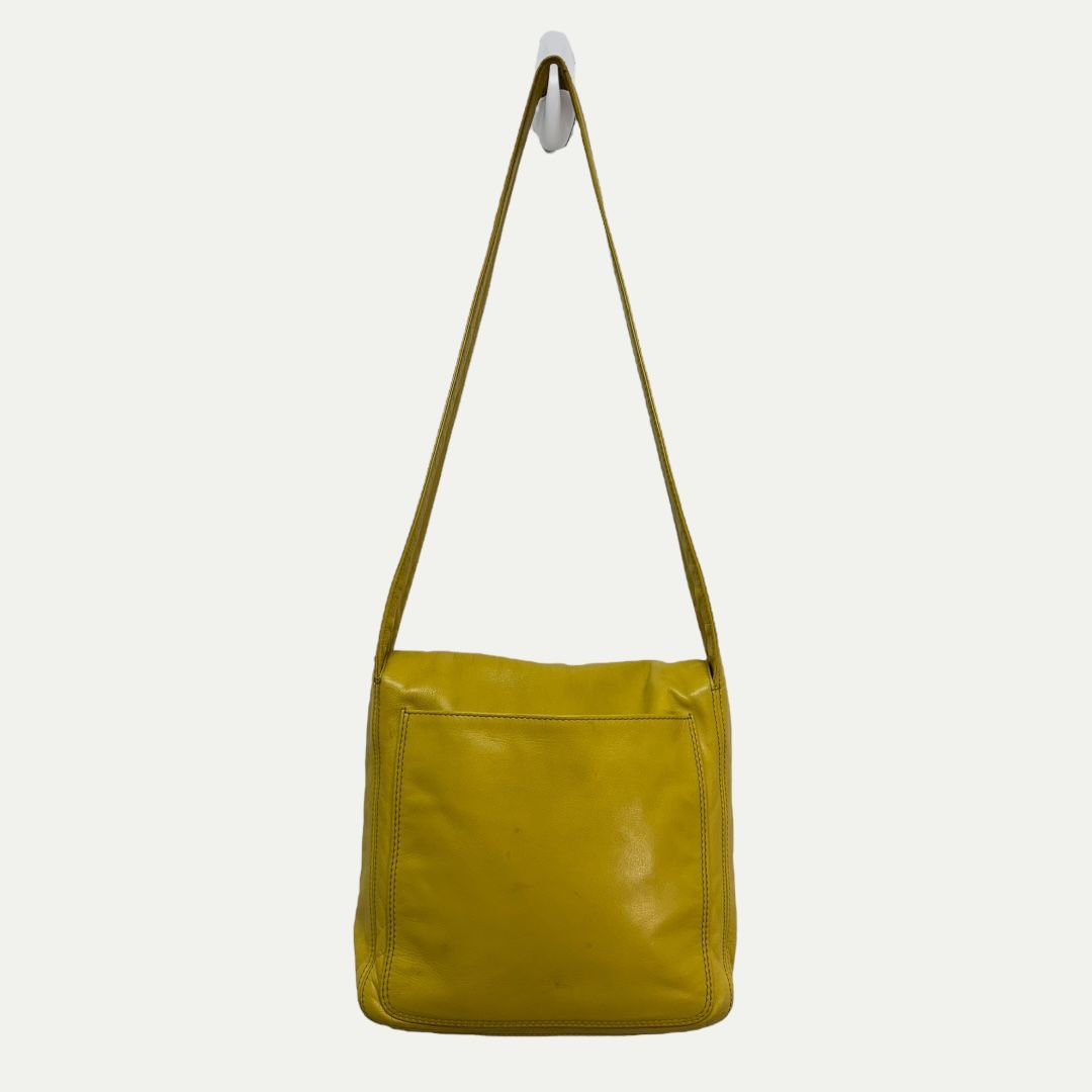 Chanel Vintage Lambskin Yellow Shoulder Bag