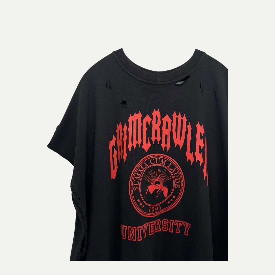 Raf Simons Grimecrawler Cut Off Crewneck Sz 2(XXL)