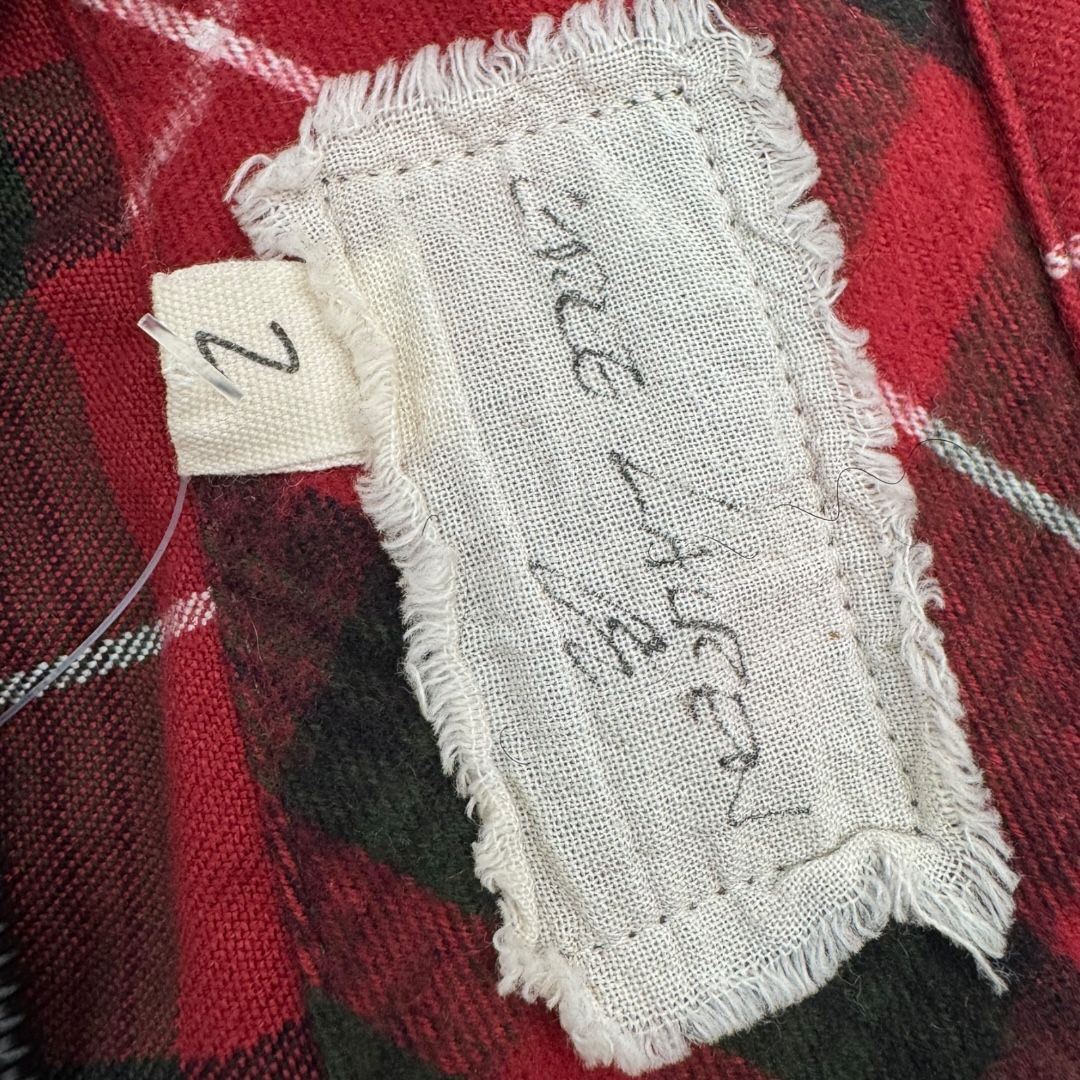 Greg Lauren Red Plaid Flannel Sz 2(M)