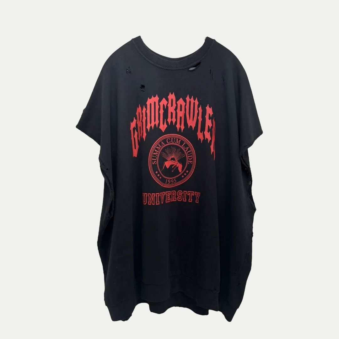 Raf Simons Grimecrawler Cut Off Crewneck Sz 2(XXL)
