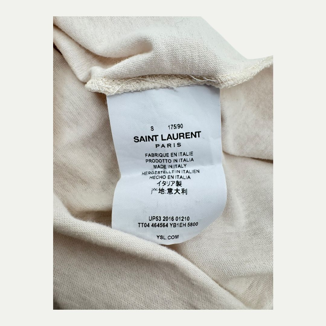 Saint Laurent Universite Fade Logo Tee Sz S(XS/S)