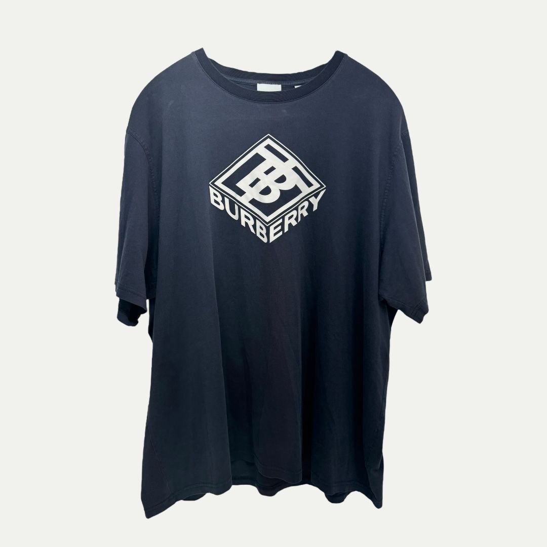 Burberry Navy Logo Tee Sz XXL(XL)