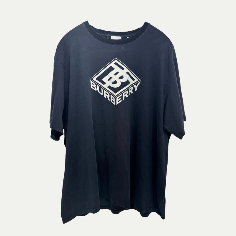 Burberry Navy Logo Tee Sz XXL(XL)