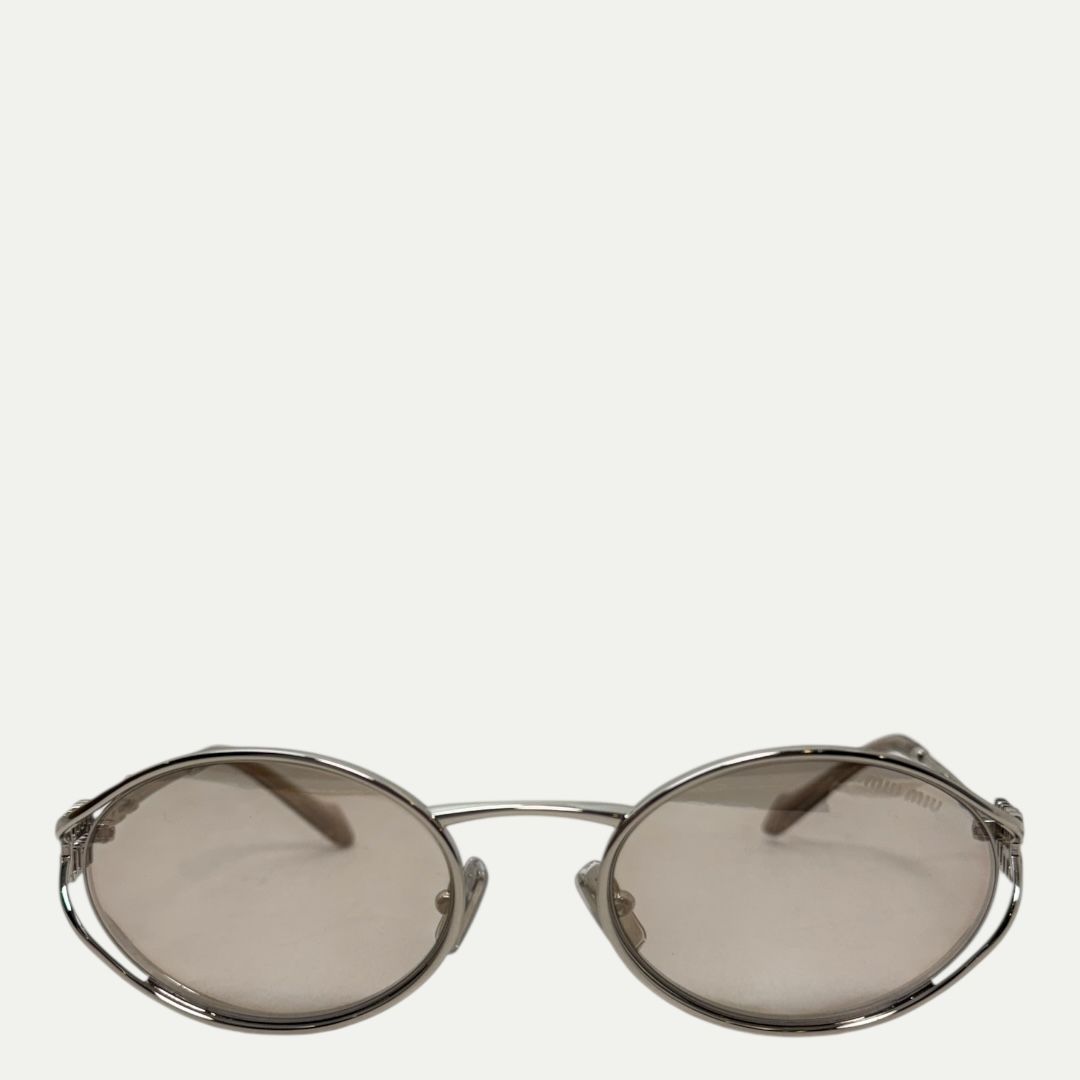 Miu Miu SMU 52Y Silver Sunglasses