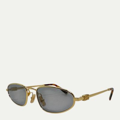 Miu Miu SMU A52 Gold Sunglasses