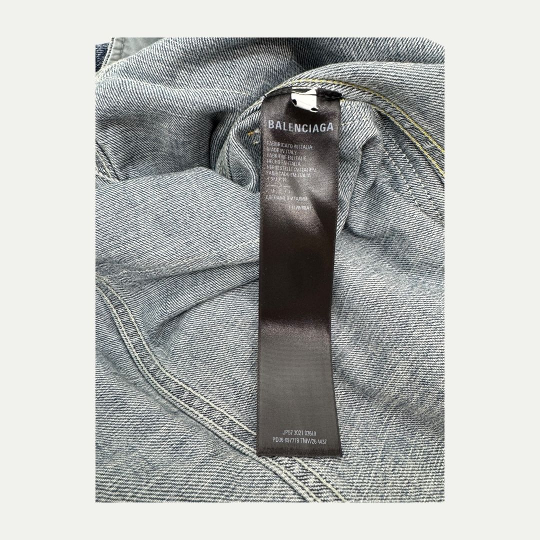 Balenciaga Cut-Up Denim Jacket Sz 1 (L/XL)