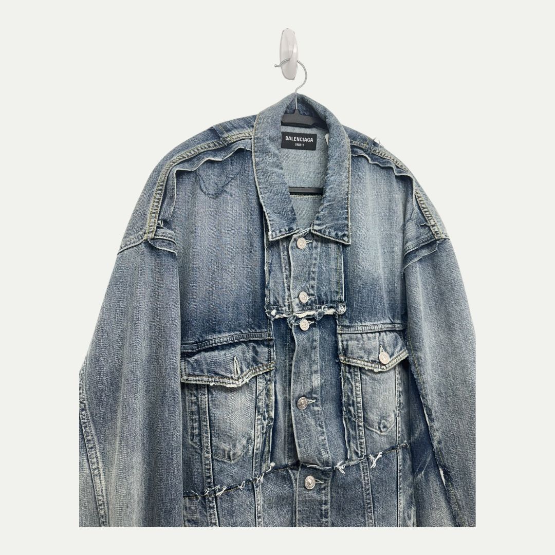 Balenciaga Cut-Up Denim Jacket Sz 1 (L/XL)