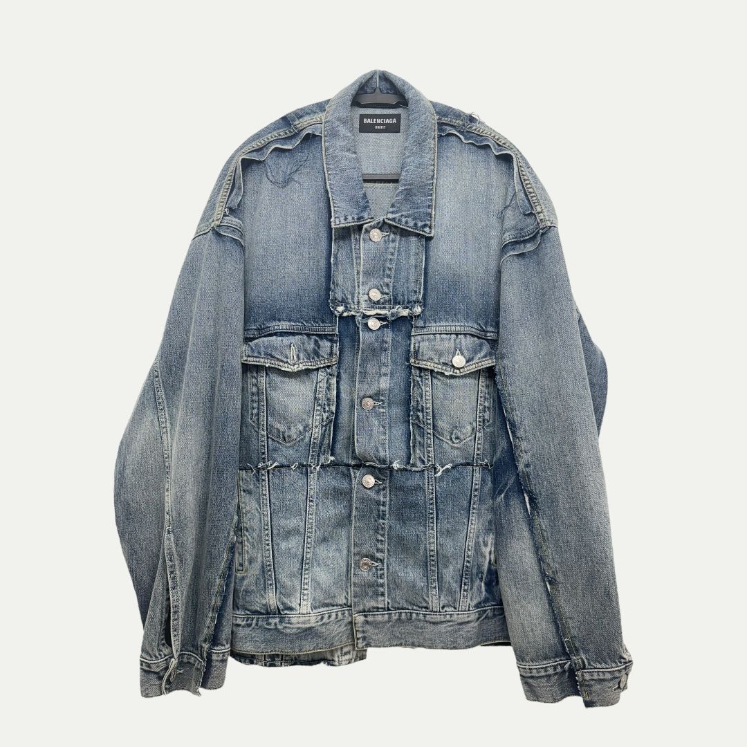 Balenciaga Cut-Up Denim Jacket Sz 1 (L/XL)