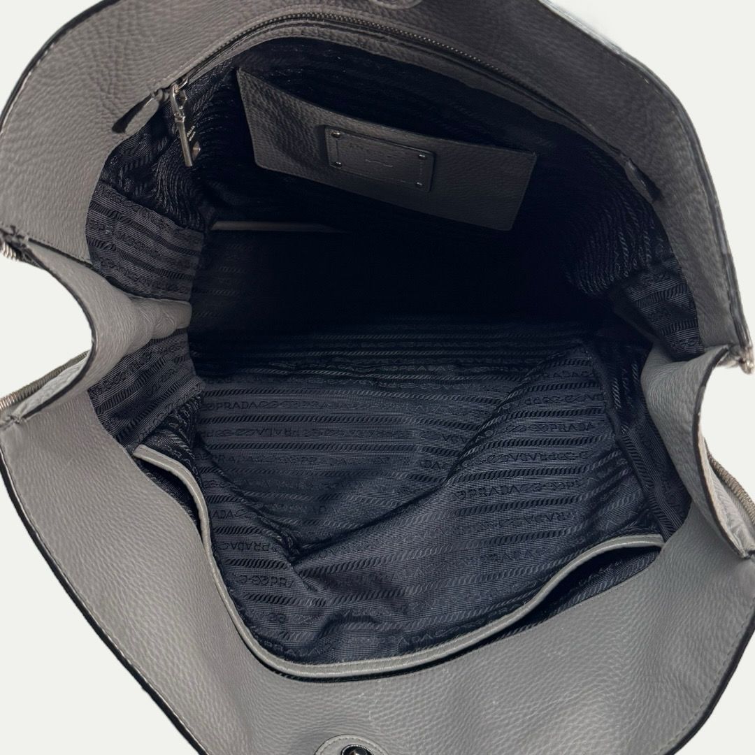 Prada Vitello Daino Side Zip Tote Bag