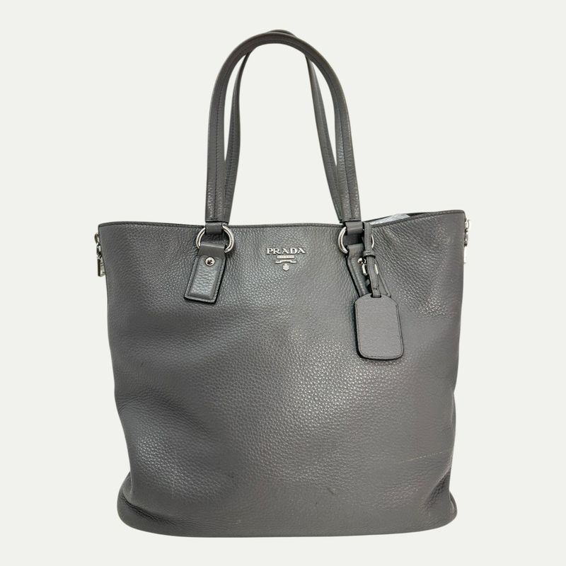 Prada Vitello Daino Side Zip Tote Bag