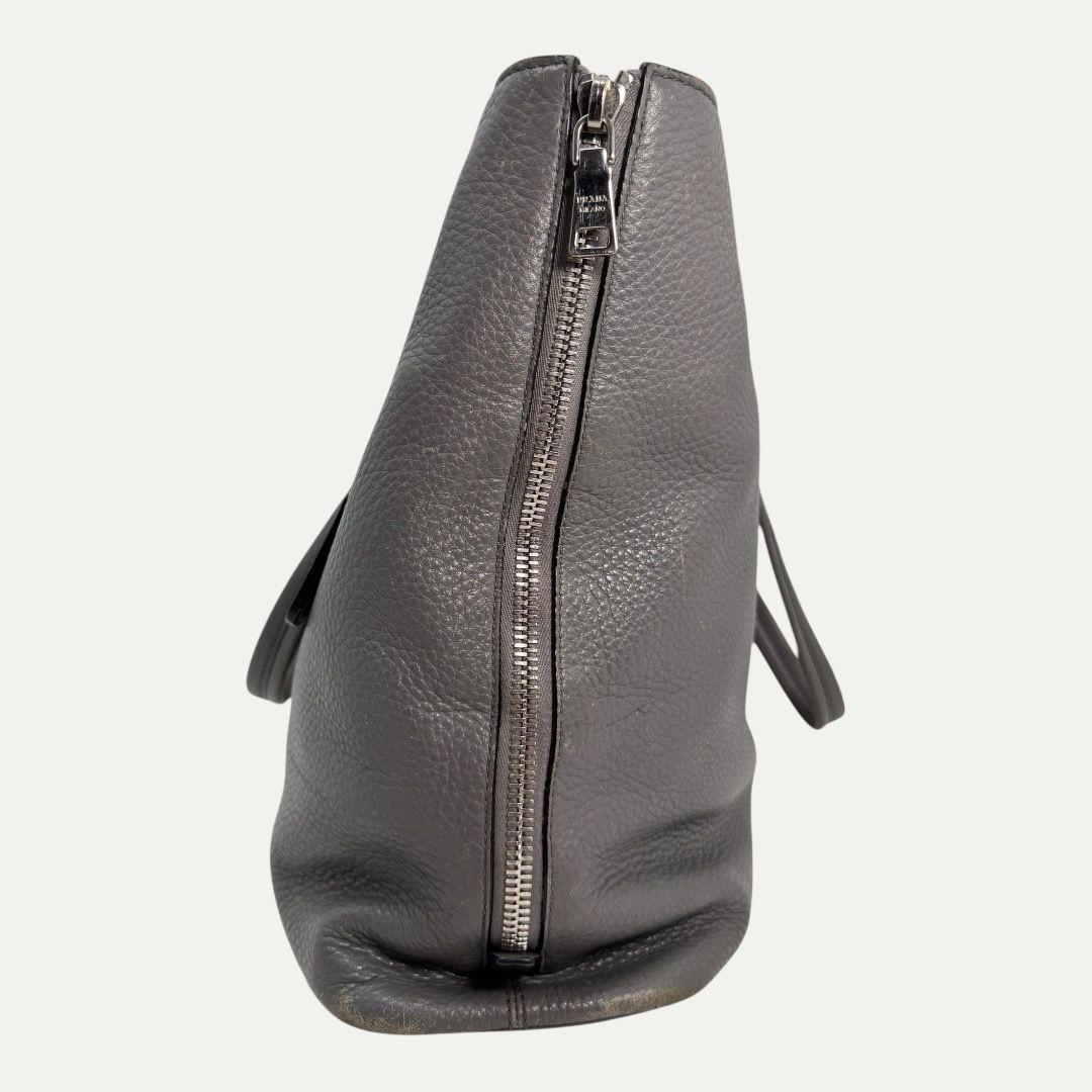 Prada Vitello Daino Side Zip Tote Bag