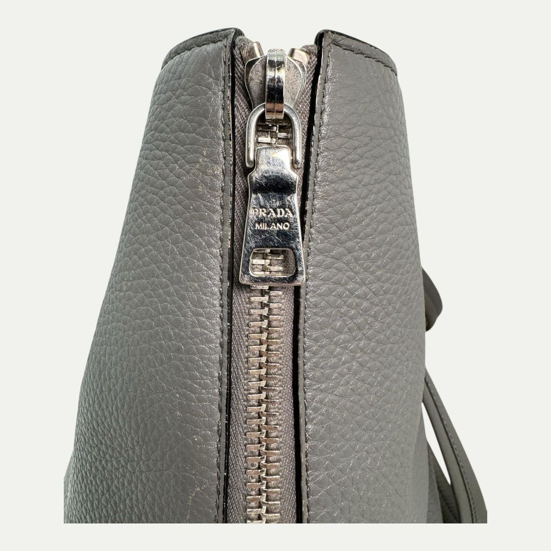 Prada Vitello Daino Side Zip Tote Bag