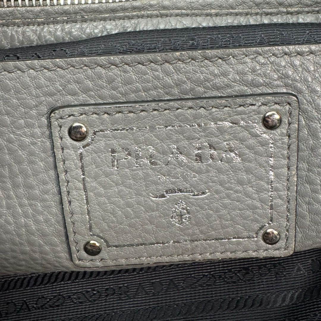 Prada Vitello Daino Side Zip Tote Bag