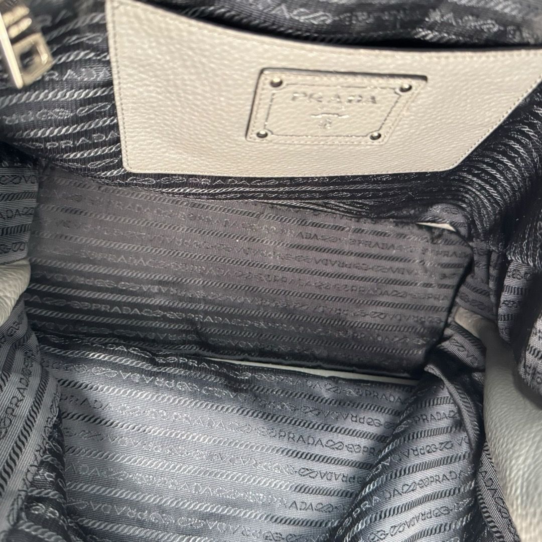 Prada Vitello Daino Side Zip Tote Bag