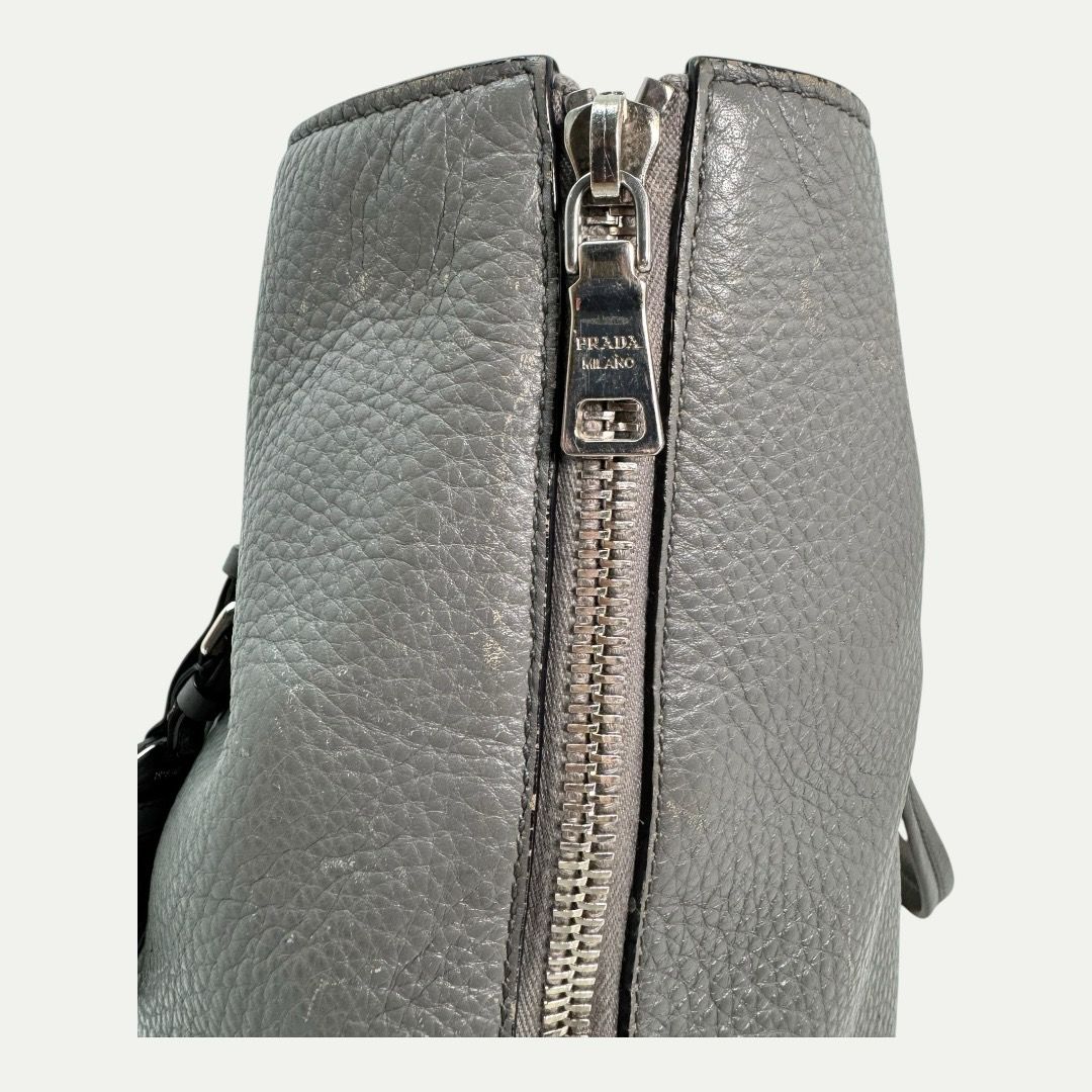 Prada Vitello Daino Side Zip Tote Bag