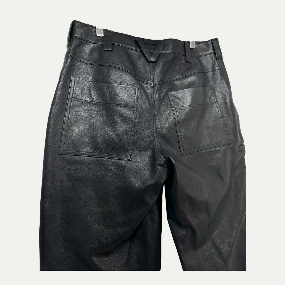 Bottega Veneta Leather Pants Sz 46(30)