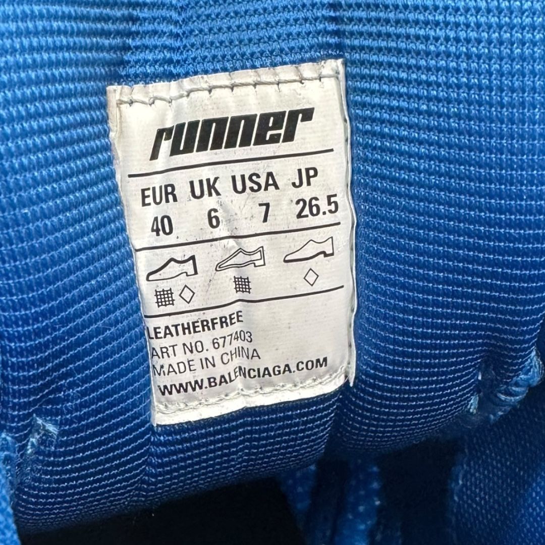 Balenciaga Blue/Orange Runner Sz 40(8m/9.5w)