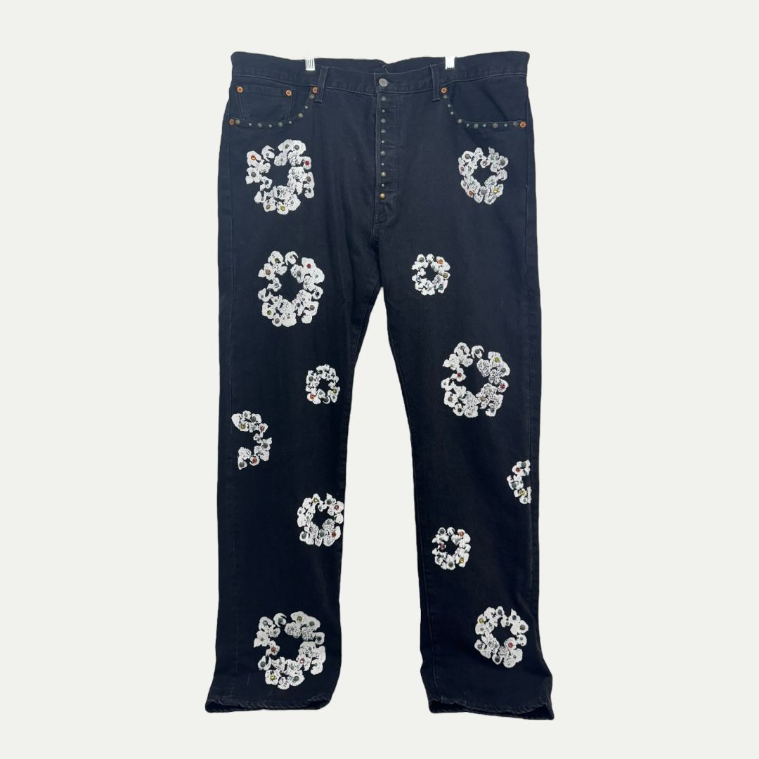 Denim Tears Rhinestone Black Denim Sz 40