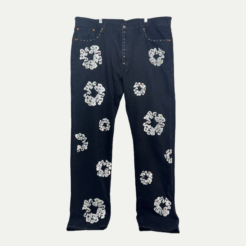 Denim Tears Rhinestone Black Denim Sz 40